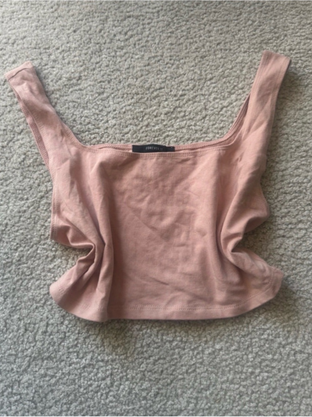 Forever 21 Mauve Square-Neck Crop Tank y2k